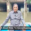 Article image for: Delhi: BJP MLA Ramvir Singh Bidhuri rides a boat to reach his constituency