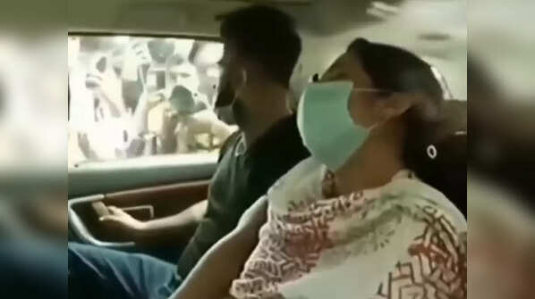 Shehnaaz arrived with brother Shehbaz