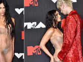 Megan Fox is breaking the internet with her red-carpet appearance at VMAs in a see-through dress