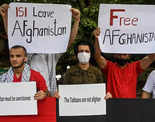 New Delhi: Afghan refugees hold protest against Taliban