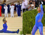 Nia Dennis's epic floor routine at the 2021 Met Gala impresses the internet! See pictures of the American gymnast's grand entrance