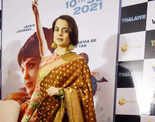 Kangana Ranaut stuns at the press conference of 'Thalaivii'
