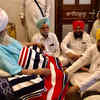 CM designate Charanjit Singh Channi sought blessings of Sant Ram Singh at his Dera at Daphera Sri Ganduan Sahib this morning. He was accompanied by Congress MLAs Sukhjinder Singh Randhawa and Kulbir Singh Zira.