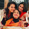 Article image for: Kajol and <i class="tbold">Tanishaa Mukerji</i> arrange a Bollywood-theme cake for mom Tanuja’s 78th birthday
