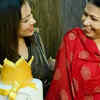 With her mother
