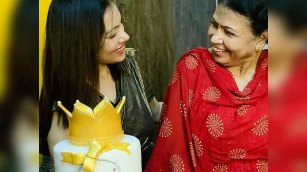 With her mother