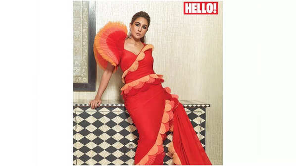 Dramatic ruffle saree