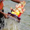 Ganesh idols immersed