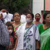 Chief minister Mamata Banerjee outside her Kalighat residence