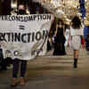 ​Protesters at LV