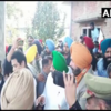 Congress leaders Navjot Singh Sidhu meets the family of a farmer who died in Lakhimpur incident. (ANI)
