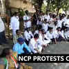 Article image for: Nagpur: NCP workers hold protest as CBI team raids Anil Deshmukh's house