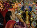 Durga Puja being celebrated with religious fervour