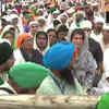 Congress general secretary Priyanka Gandhi at the 'antim ardaas' of farmers in Lakhimpur Kheri.