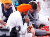 Priyanka Gandhi pays respects to deceased farmers in Lakhimpur Kheri