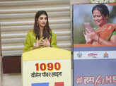 Pooja Hegde launches a campaign at WCSO Women Power Line 1090