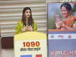 Pooja Hegde launches a campaign at WCSO Women Power Line 1090