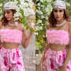 Sporting hues of pink in style