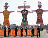 20 images from Dussehra celebration across India
