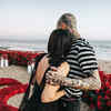Article image for: New magical pictures from Kourtney Kardashian and Travis Barker's romantic <i class="tbold">beachside proposal</i>