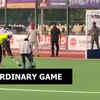 Article image for: Watch: Punjab CM turns goalie, defends hits from minister <i class="tbold">Pargat Singh</i>