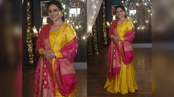 Shubhaavi Choksey in a benarasi suit