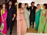 Malaika-Arjun, Janhvi and Khushi Kapoor step out in glam festive outfits to attend Anil Kapoor&rsquo;s Diwali party