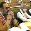 Party leaders at the meeting in Delhi today