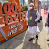 BJP national president JP Nadda with PM Narendra Modi at the venue.