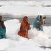 Toxic foam floats on Yamuna