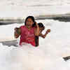 Toxic foam floats on Yamuna