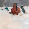 Toxic foam floats on Yamuna