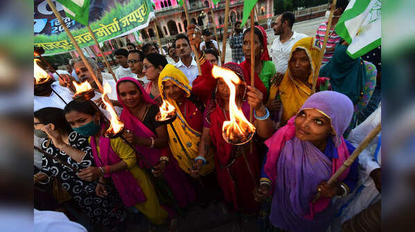Sanyukt Kishan Morcha Mashal Julus at Albert Hall