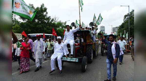 Bharat Bandh rally at MI Road