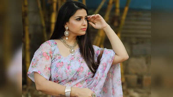 Swetha Changappa's designer wear