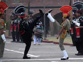 These pictures from Beating Retreat ceremony at Wagah border will fill you with patriotic fervour