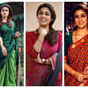 ​Boat neck blouses, braided hairstyles, statement necklaces, and ethnic sarees