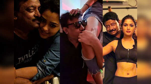 Ram Gopal Varma with various actresses.