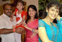 Article image for: Ex -<i class="tbold">karnataka chief minister</i> picture with Kannada actress