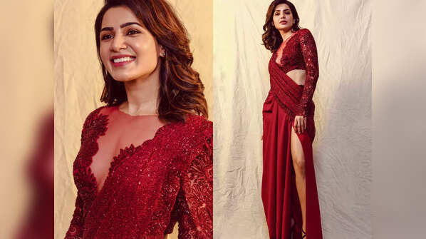 Samantha Ruth Prabhu just wore a skirt with thigh-high slit as a sari and the internet is on fire