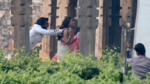 ​Ranveer Singh and Alia Bhatt were spotted filming a song at Qutub Minar