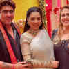 Rupali with the producers of Anupamaa