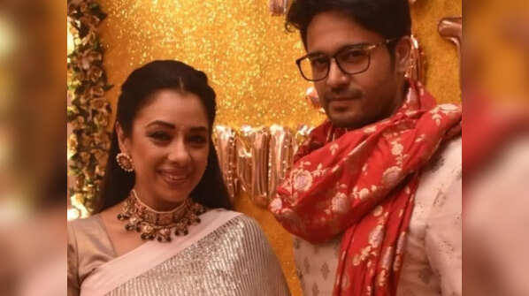 Rupali and Gaurav strike a pose