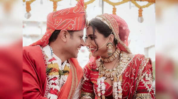 Ghum Hai Kisikey Pyaar Meiin actors Neil Bhatt and Aishwarya Sharma make for a stunning couple in red; look at their wedding moments