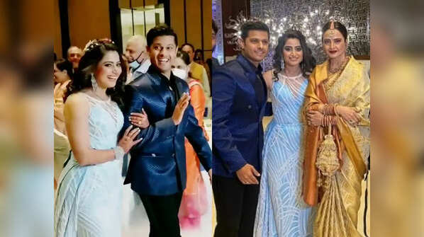 Evergreen actress Rekha, Deepika Singh and others attend Ghum Hai Kisikey Pyaar Meiin actors Neil Bhatt-Aishwarya Sharma’s reception; inside pics