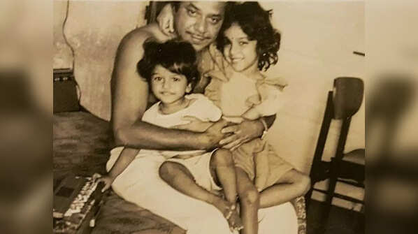 Rupali with her father Anil and brother Vijay
