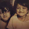 Goofing around with her brother