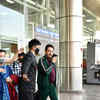 Gurdas Maan reaches Jaipur airport with his family