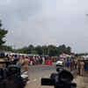 Large number of people gather along road as mortal remains being taken to Sulur Air Force station