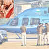 A chopper is ready to ferry newlyweds Katrina Kaif and Vicky Kaushal from Jaipur